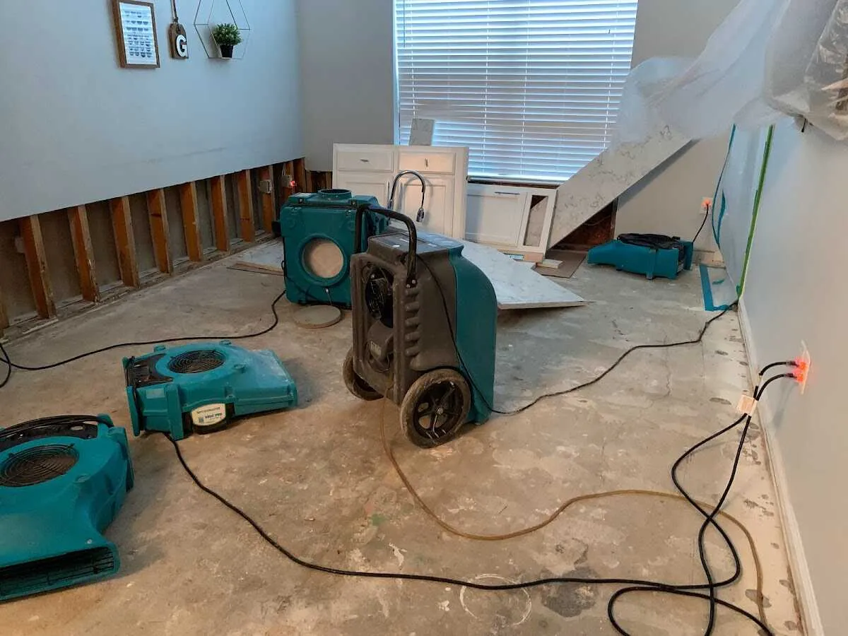 Dehumidifier in flood-cut room for Water Extraction & Removal in West Point